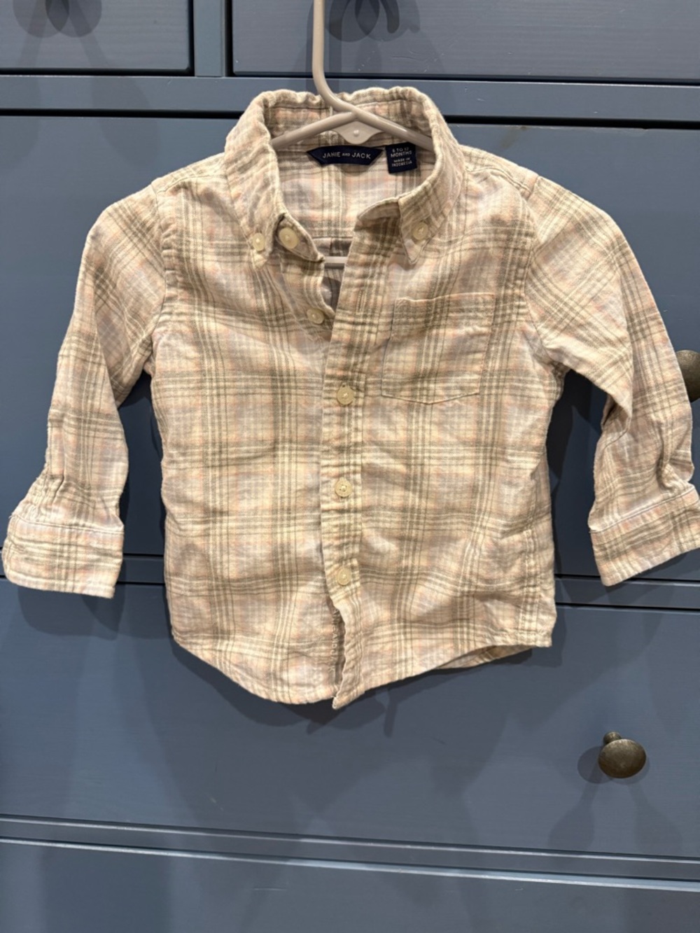 Janie and Jack Plaid Button-Up Shirt